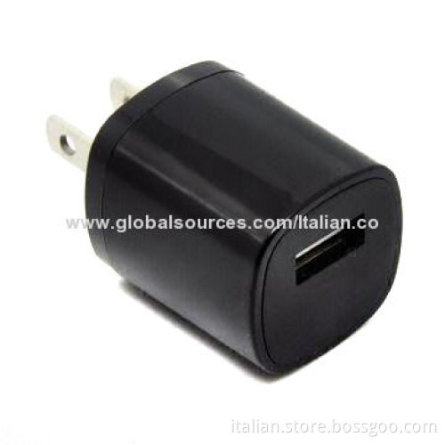 USB Travel Chargers, 100 to 240V Inputs, 5V Output Voltage, 1A Current Capacity
